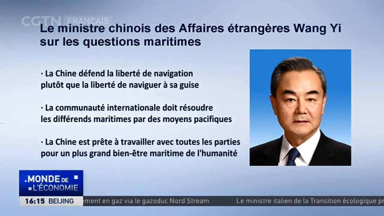 Droit de la mer le ministre chinois des Affaires étrangères Wang Yi s