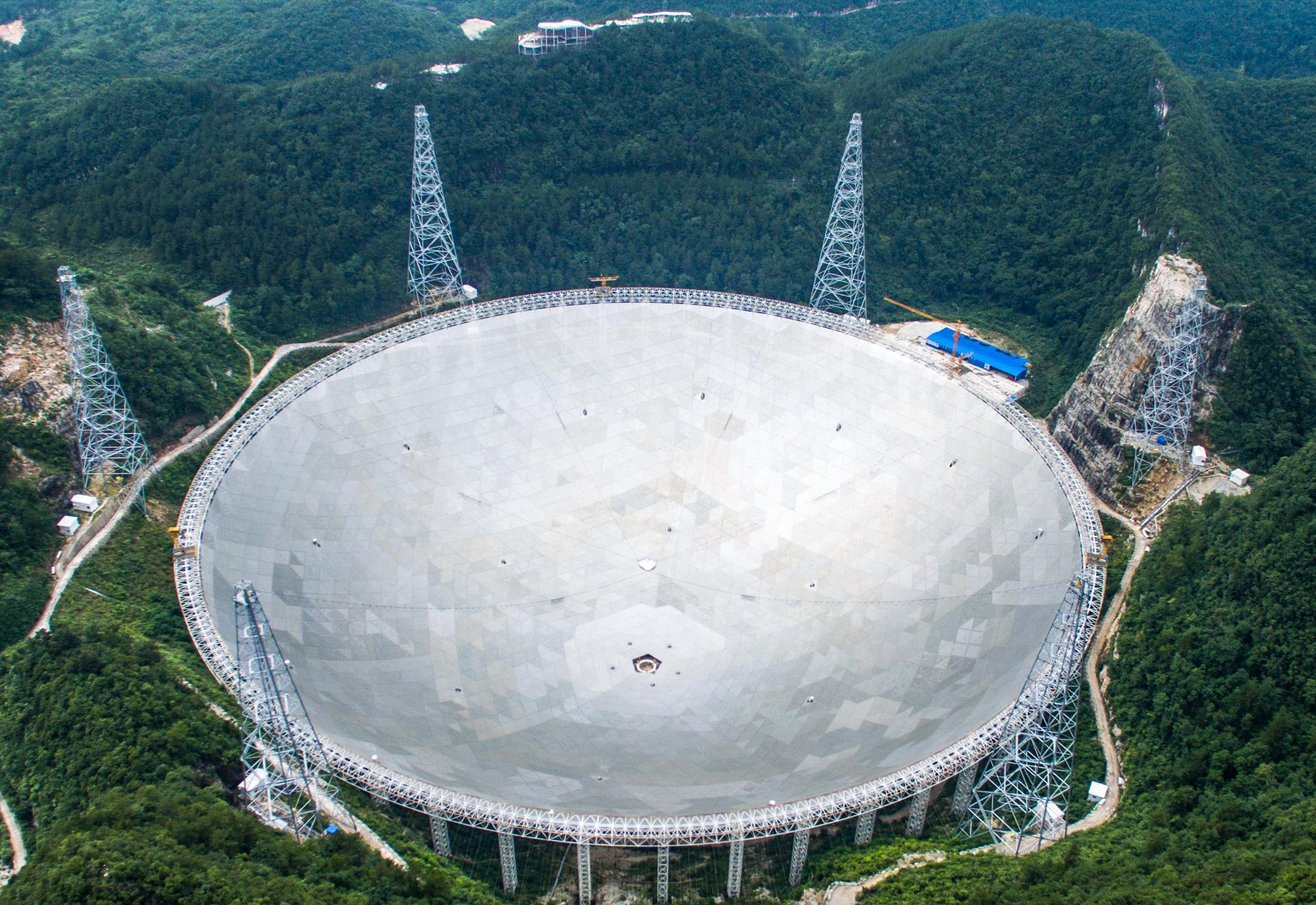 Самый большой телескоп в мире находится. Радиотелескоп в Китае fast. Телескоп Гуйчжоу. Самый большой радиотелескоп в мире. Радиотелескоп Аресибо.